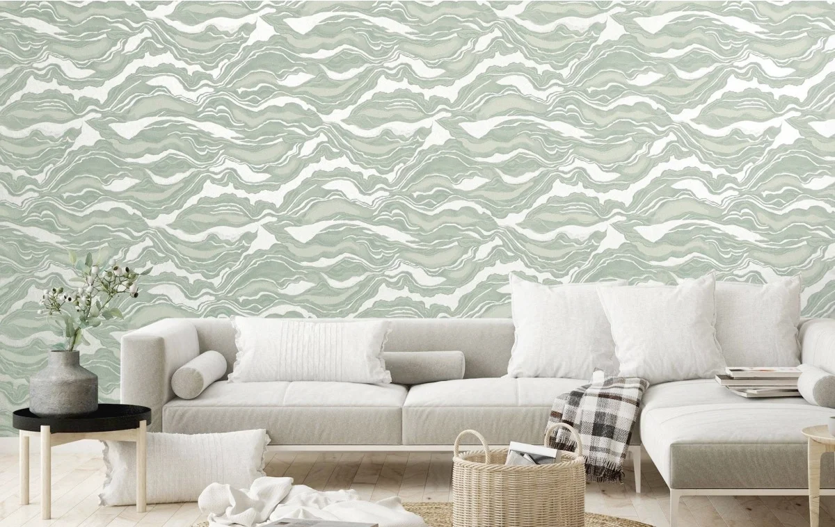 wave metallic wallpaper